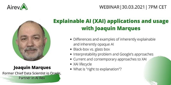 Explainable AI (XAI) applications and usage with Joaquin Marques